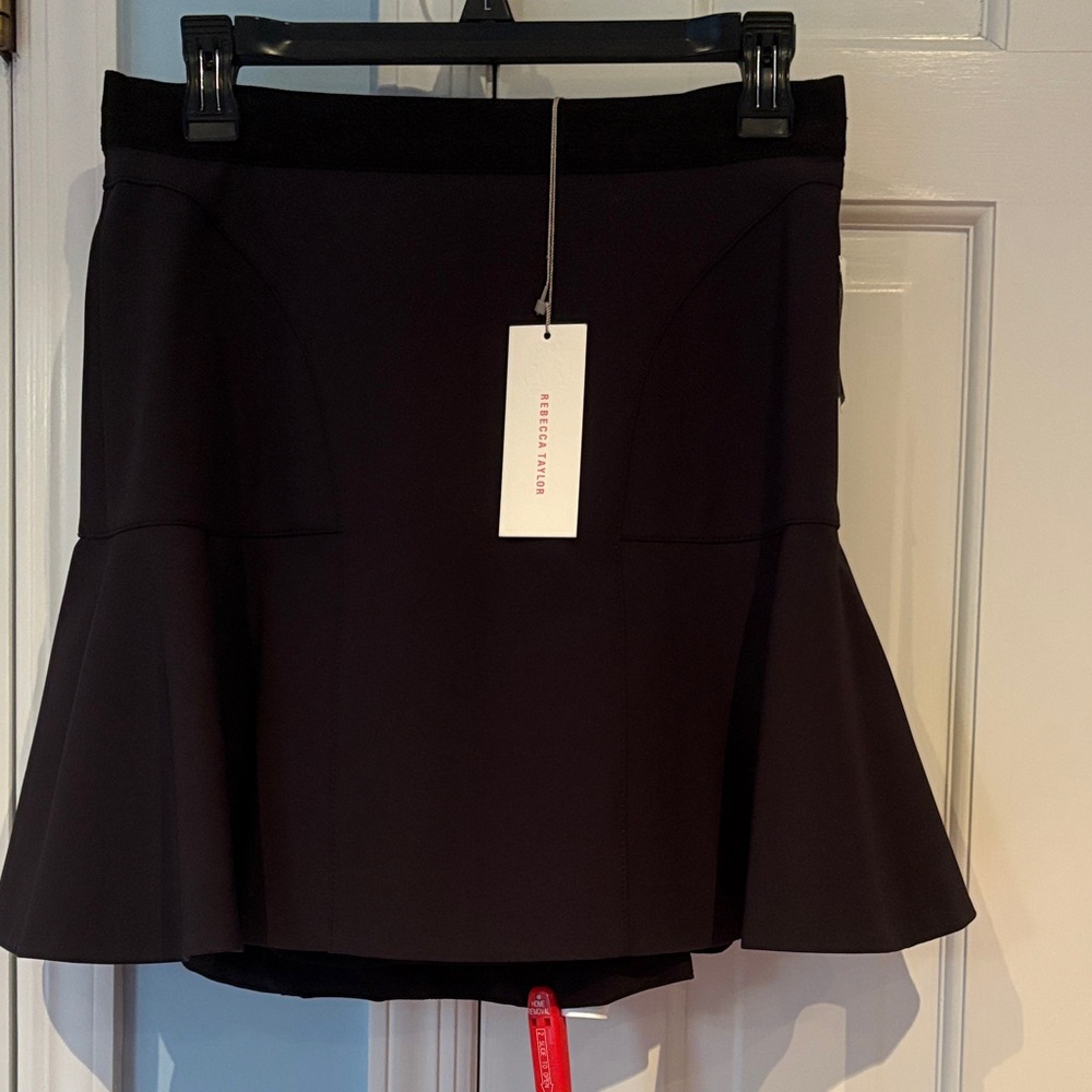 Rebecca Taylor Black Flared Panel Skirt